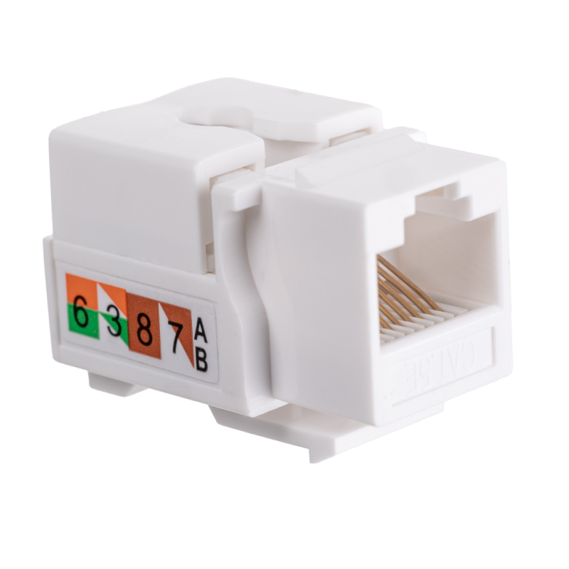 Модуль Maxicord Keystone Jack кат.5е UTP 110 IDC 90 градусов, белый