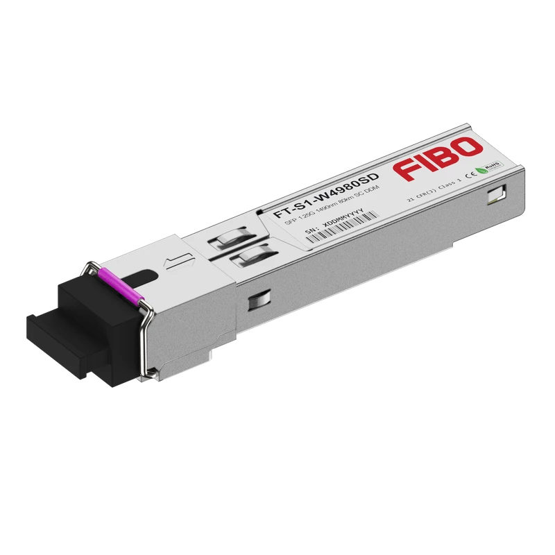 SFP Трансивер FIBO 1000BASE-BX20-UA SFP модуль 1490/1550нм 80км